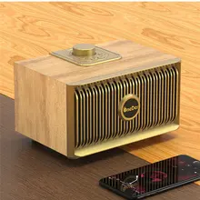 Деревянный портативный беспроводной динамик Bluetooth динамик портативный радио динамик FM Классический домашний Hifi беспроводной динамик