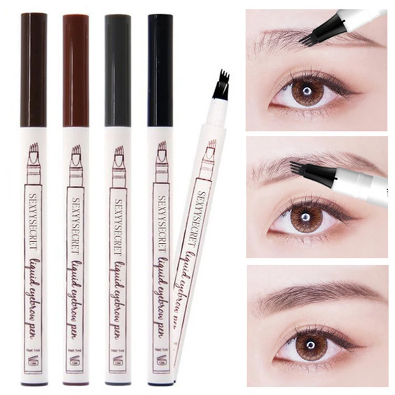 

Sale 1PC New Tattoo Pen Women Makeup Waterproof Pencil Deep Color Eyebrow Pencil 4 Colors