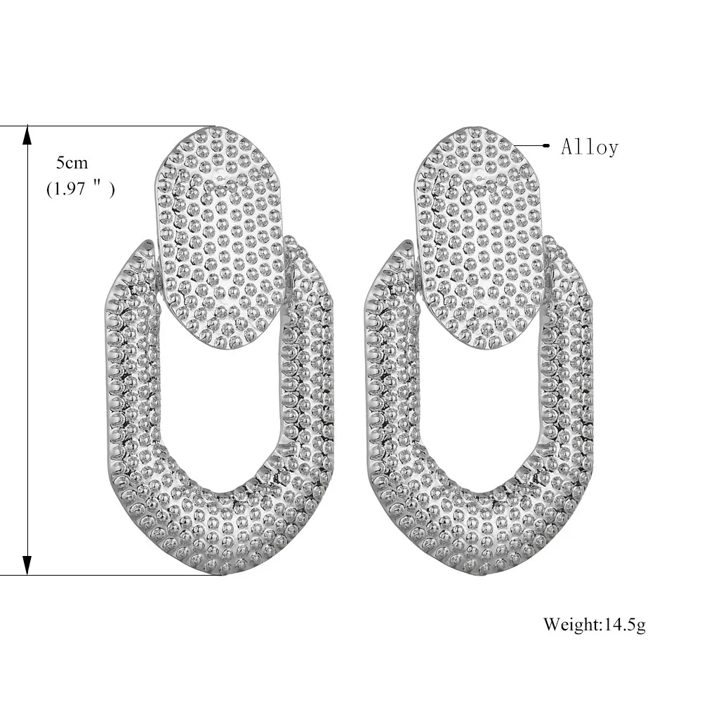 MESTILO, серьги из сплава в стиле панк, Необычные геометрические овальные пеньковые серьги-капельки для женщин, элегантные металлические украшения, аксессуары