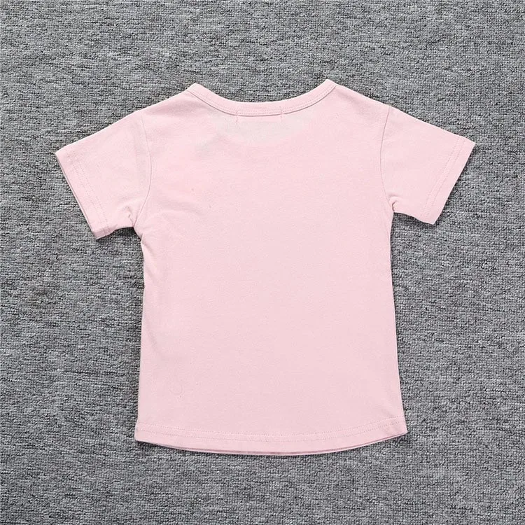 

2019 summer dress Explosion models European and American children's cotton short-sleeved bear T-shirt