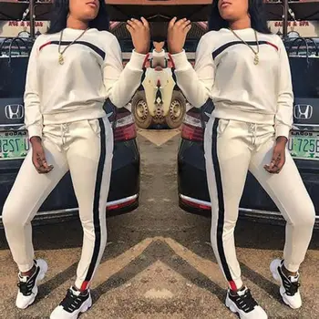 

2Pcs Women Tracksuit Hoodies Tops Pants Set 2019 Hot Sale Jogger Autumn Winter Warm Soft Wear Casual Suit