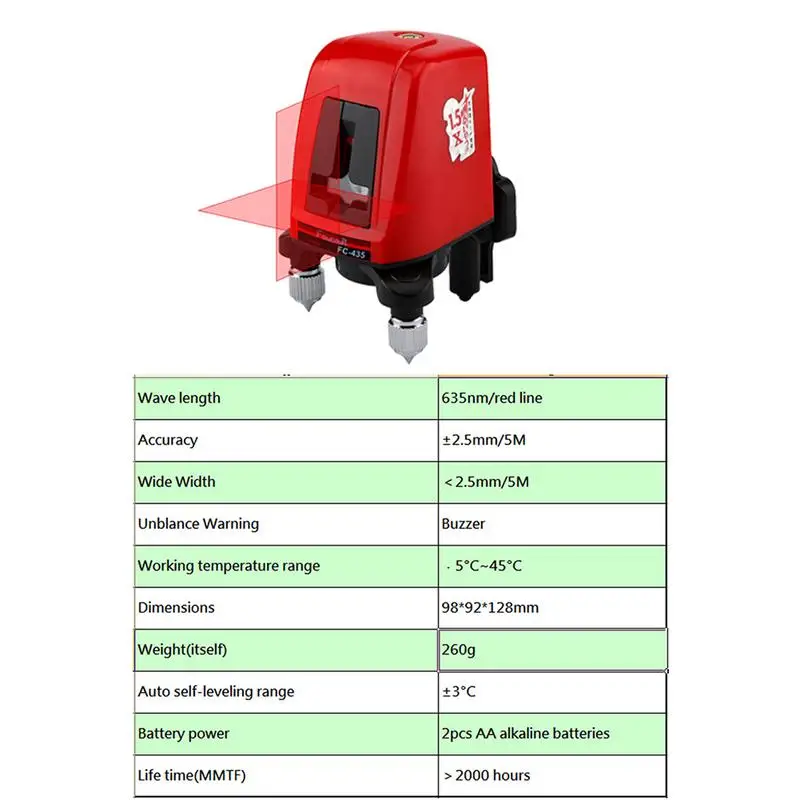 2 красный крест линия 1 точка FC-435 Horizonatal Vertival 360 Поворотный самонивелирующийся Nivel инфракрасный луч диагностические инструменты