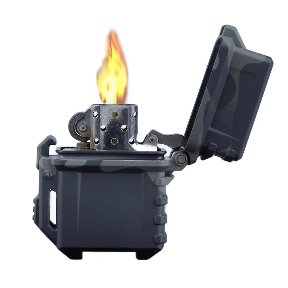 

Military Hunting Zippo-style Lighter Insert Case One-hand Operated Fiber Nylon MCBK EDC MOLLE Tactical Paintball Accessories