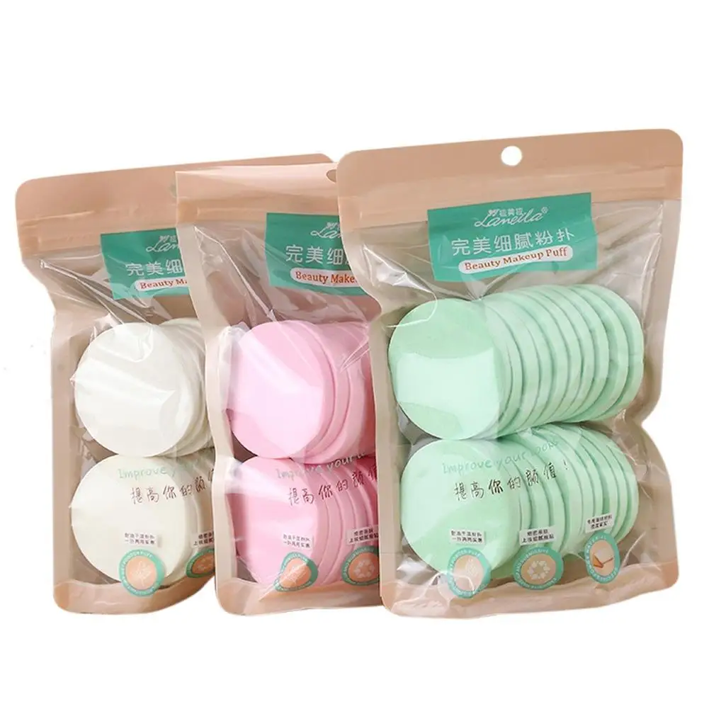 

20 pcs Makeup Sponge Powder Puff Cosmetics Puf Foundation Cosmetic Facial Sponges Soft Powder Puff Beauty Tool Random Color