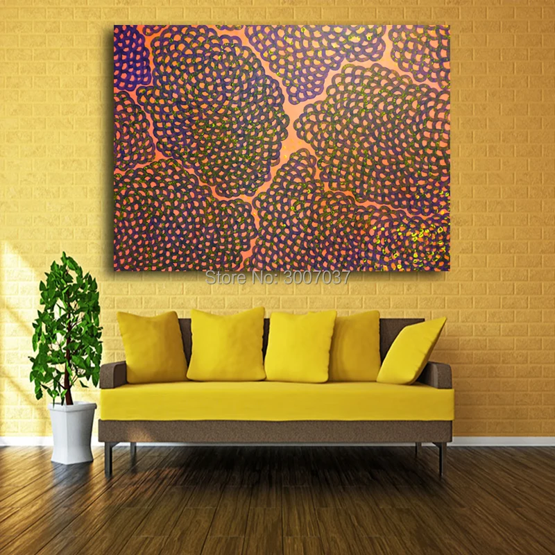 Yayoi Kusama настенная живопись ручная роспись абстрактное искусство Масляная
