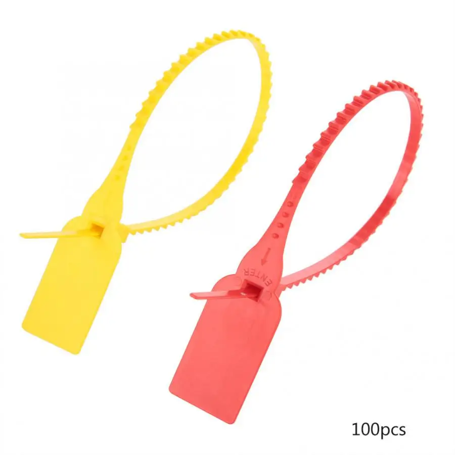 

100Pcs Plastic Disposable Zip Ties Self-locking Tie Suitcase Shoes Bag Label Tag