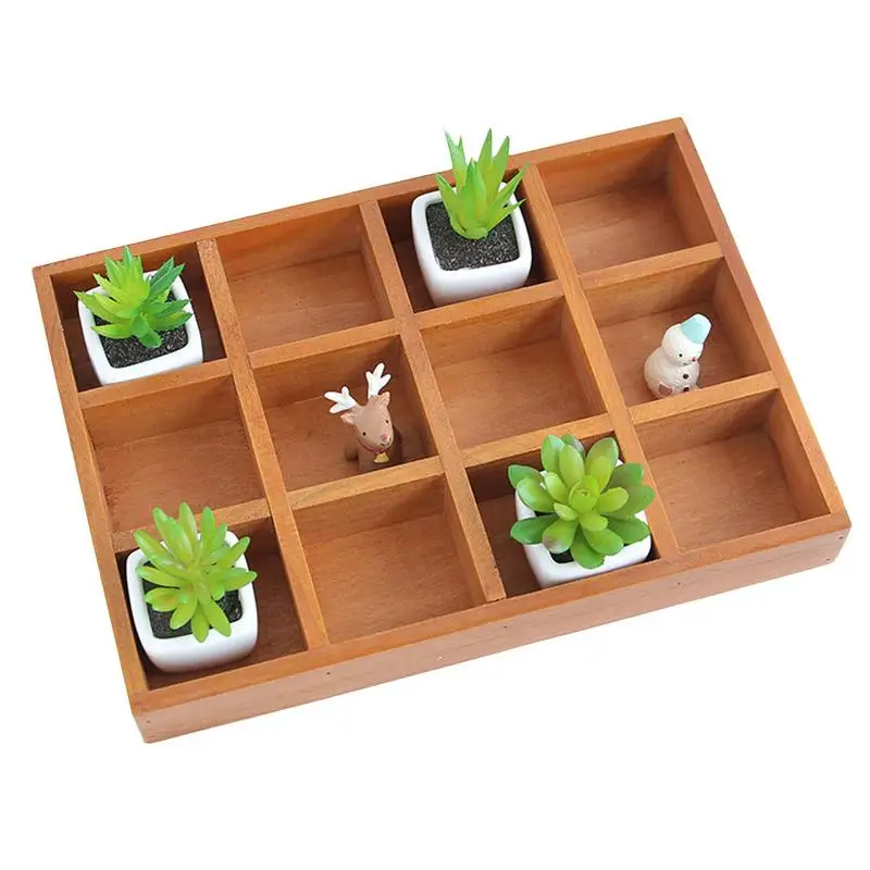 12 Grids Garden Plant Pot Decorative Vintage Succulent