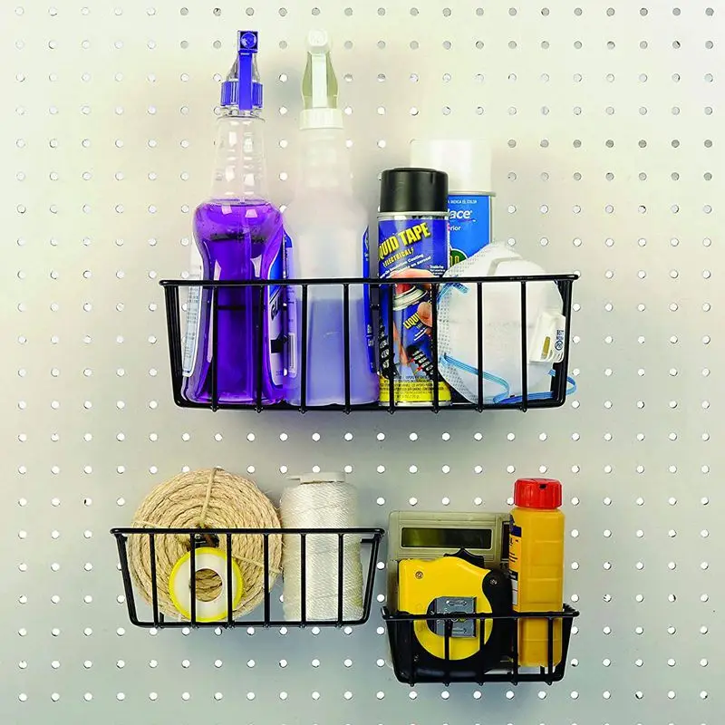Корзина для хранения инструментов из кованого железа семейная корзина Pegboard
