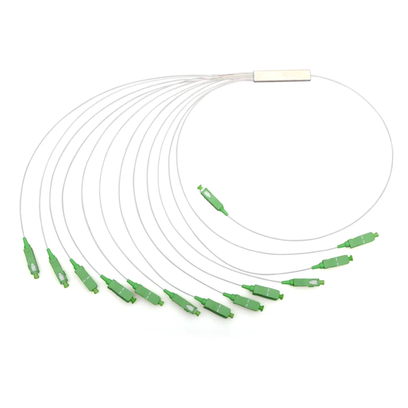 10PCS Fiber Optical Slitter SC APC UPC 1:12 Mini steel tube type 1 x12 0.9mm optic splitter CATV Factory wholesale Free shipping | Мобильные