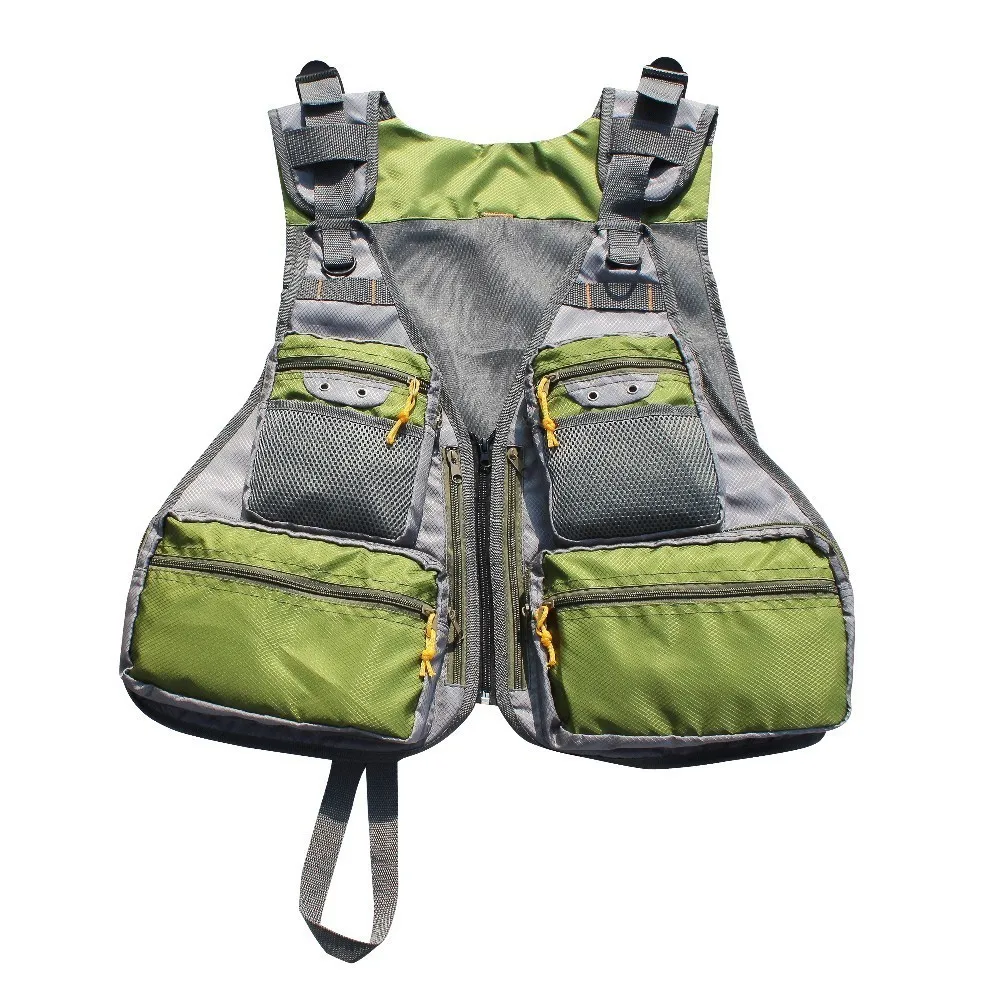 

Hyaena Fly Fishing Vest Mesh Waistcoat Multi-pocket Vest Backpack with Hard Shell Storage Fly Lure Bag