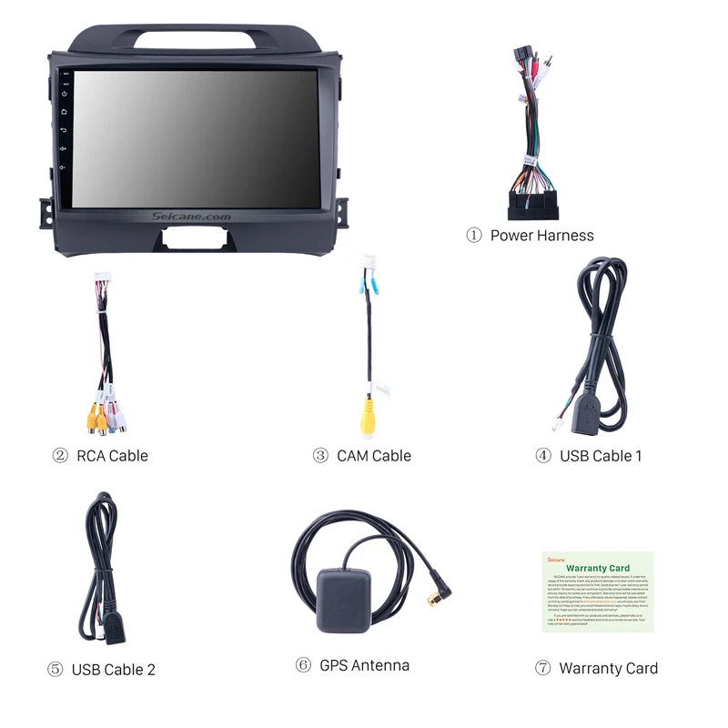 Seicane Автомобильный gps Android7.1/8 1 HD 9 &quotWifi головное устройство Радио Аудио для KIA Sportage