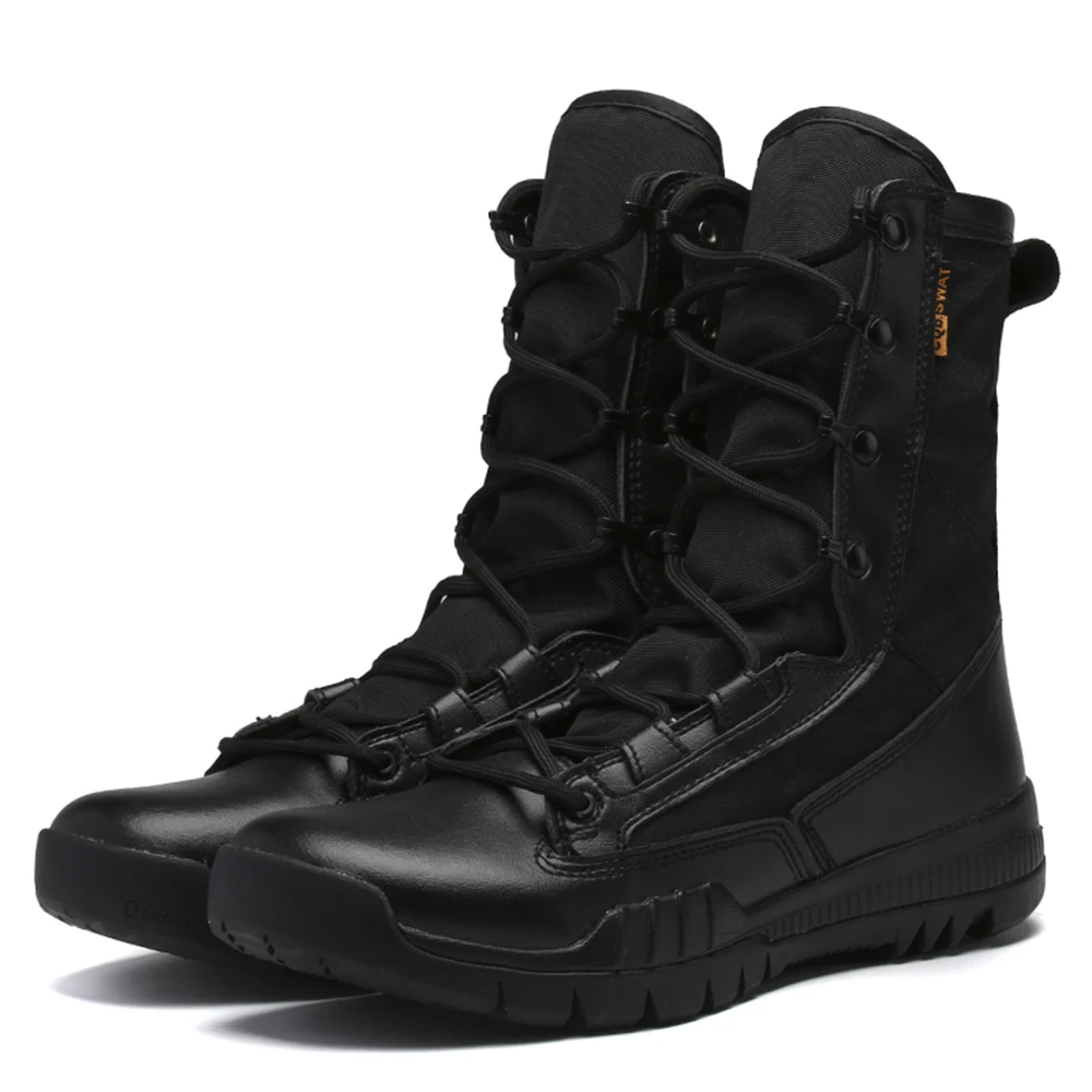 

2019 New large size Anti-Slip wear resistant high help combat boots Men High Quality Outdoor snow Shoes Military Ankle Boots