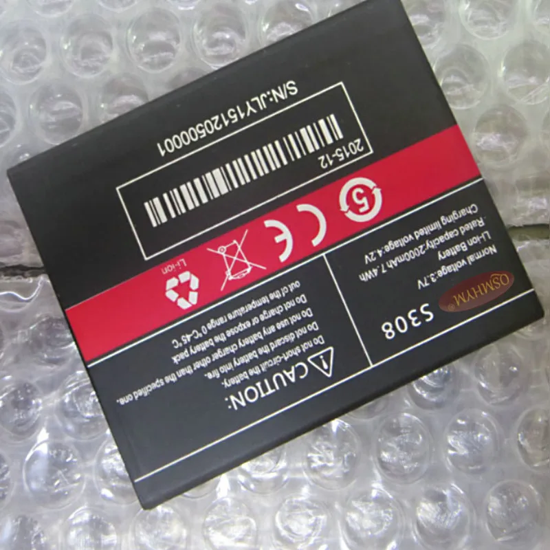 QSMHYM Новый S308 2000mAh 3 7 V аккумулятор для CUBOT замена мобильного телефона с номером