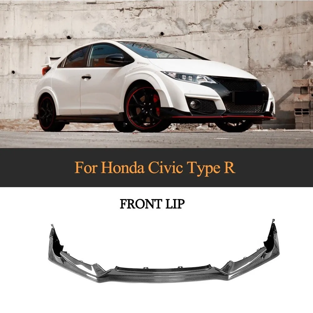

For Honda for Civic Type R 2015 2016 Carbon Fiber Head Front Bumper Lip Spoiler Protector