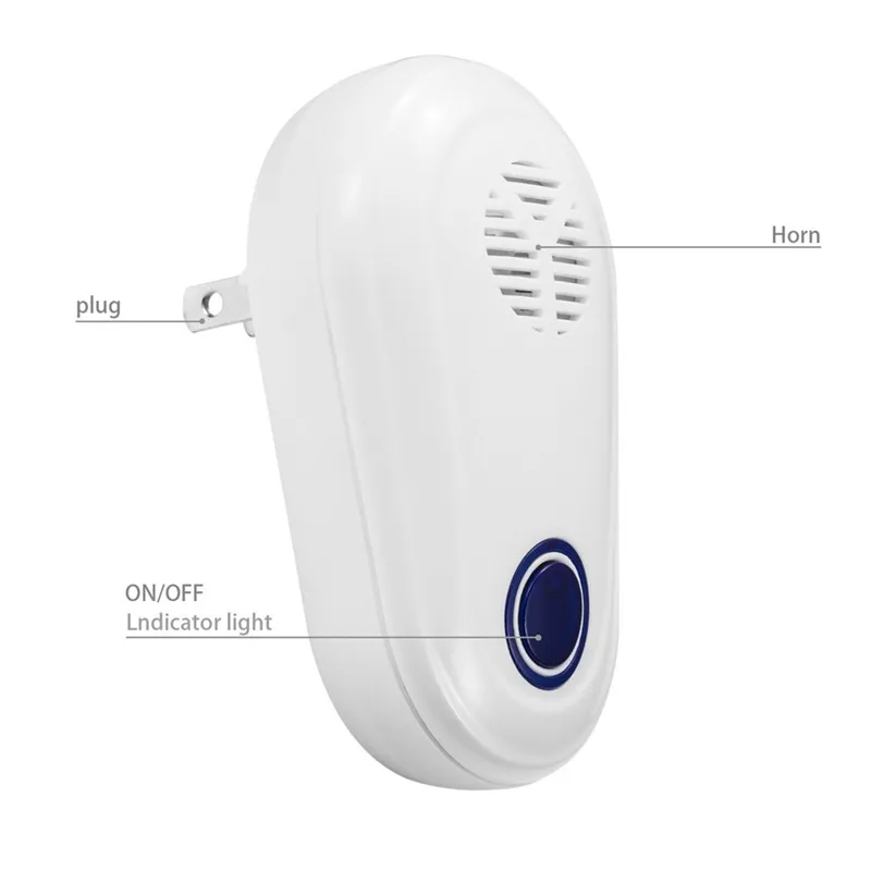 Ultrasonic Pest Repeller Insect Repellent Anti Moles Mosquito Killer Mouse Cockroach Rat Home Living Room With Night Light