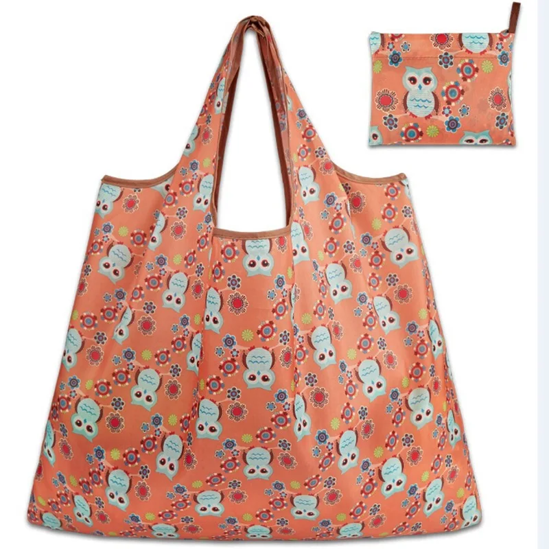 Новинка, 6 цветов, сумка для покупок, Женская Складная сумка из ткани Оксфорд, многоразовая сумка для фруктовых продуктов