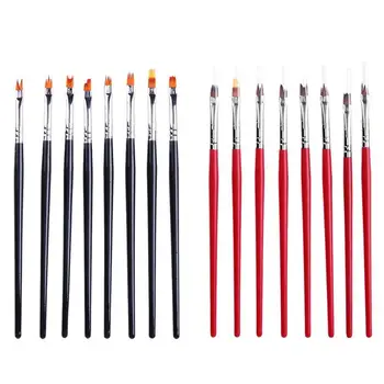 

8 Style French Nail Art Brush Irregular Head Moon Saw Shape Gradient Flower Painting Dotting 3d Manicure Diy Nails Accessory New
