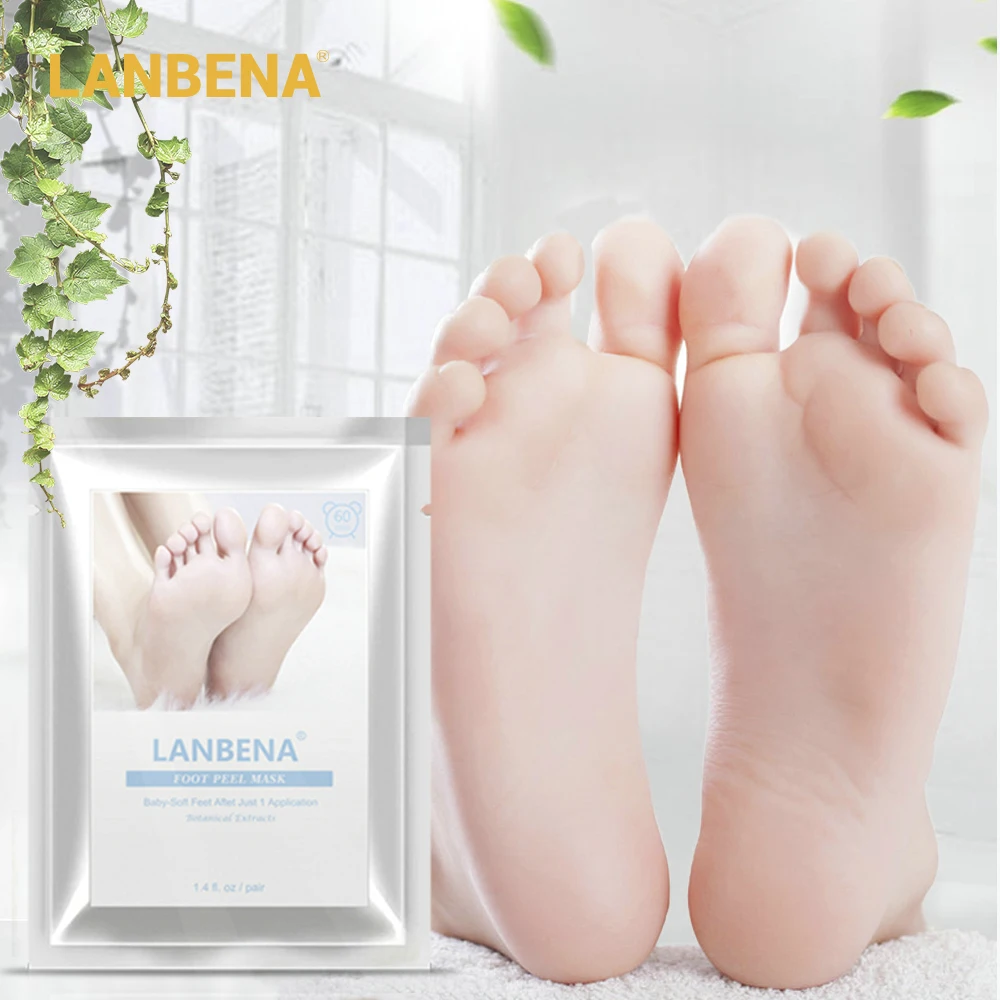2 шт LANBENA отшелушивающая маска для чистки ног нужна только одна пара тщательно удаляет омертвевшую кожу в течение 2-7 дней маска для ног
