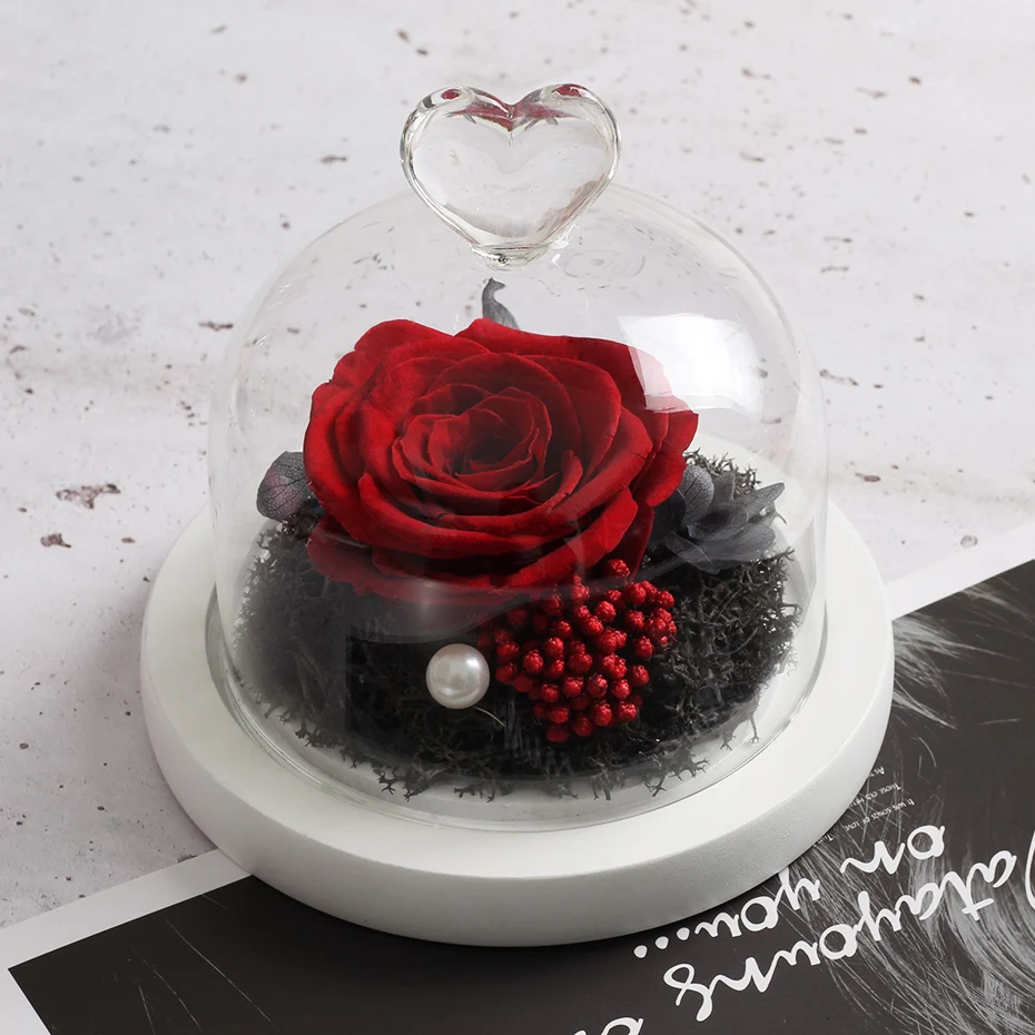 Preserved Flower Rose in Flask - Eternal Rose for Valentine's Day, Mother's Day, Christmas, Anniversary, Birthday - Ideal Gift for Girls image 4