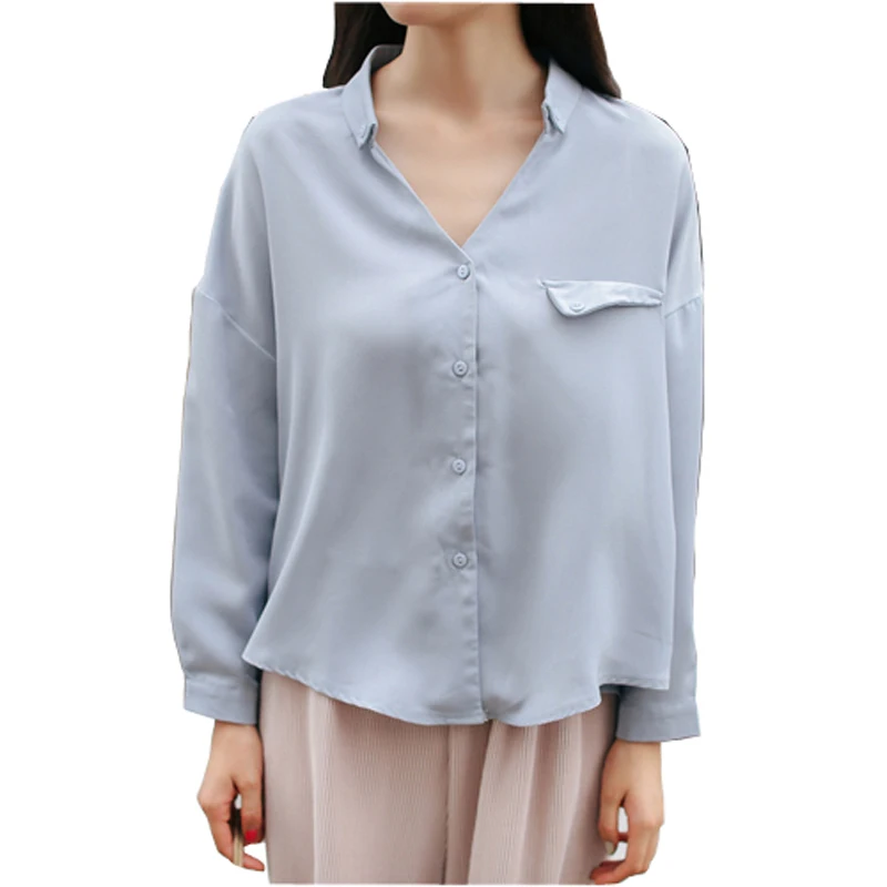 

Pengpious fashin new spring summer long sleeves cotton shirt good quality blouse for girls students