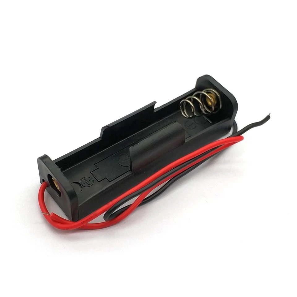 

10 Pcs AA Size Power Battery Storage Case Plastic Box Holder With Leads DEC14