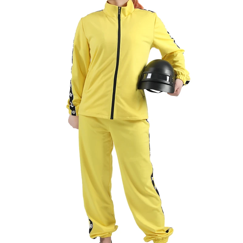 

Milky Way Anime Players Battlegrounds Game pubg GAME Yellow Costume Cosplay Coat Pants Unisex Yellow Costume