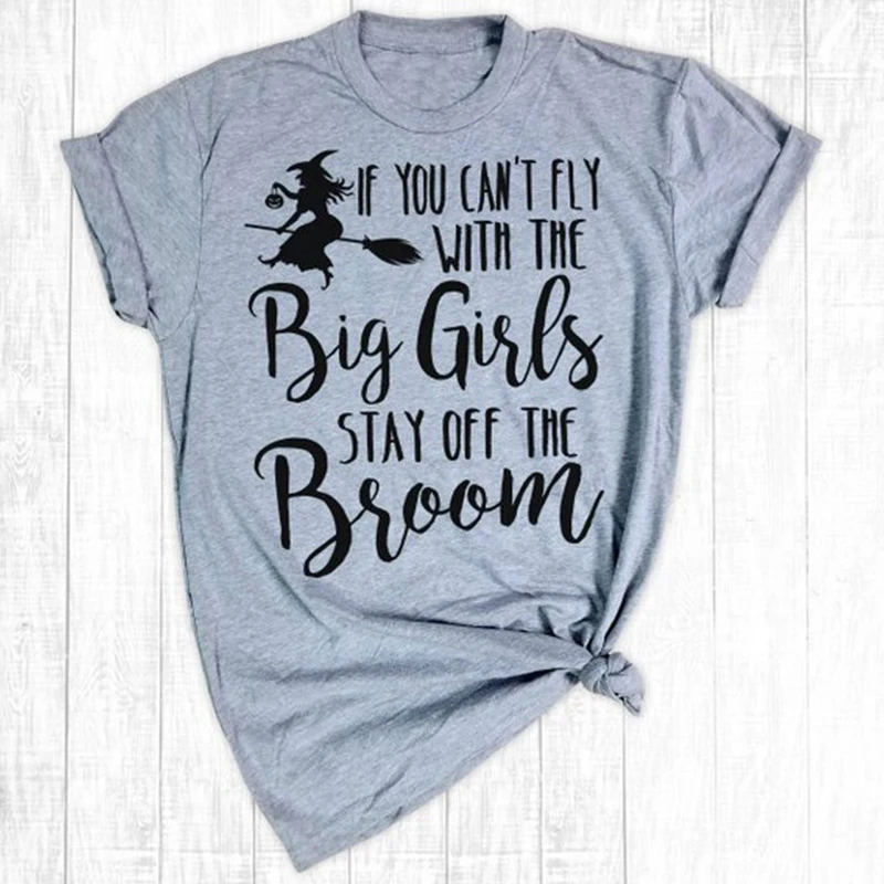 Stay Off The Broom Halloween Shirt Witch Shirt Fall TShirt Women T
