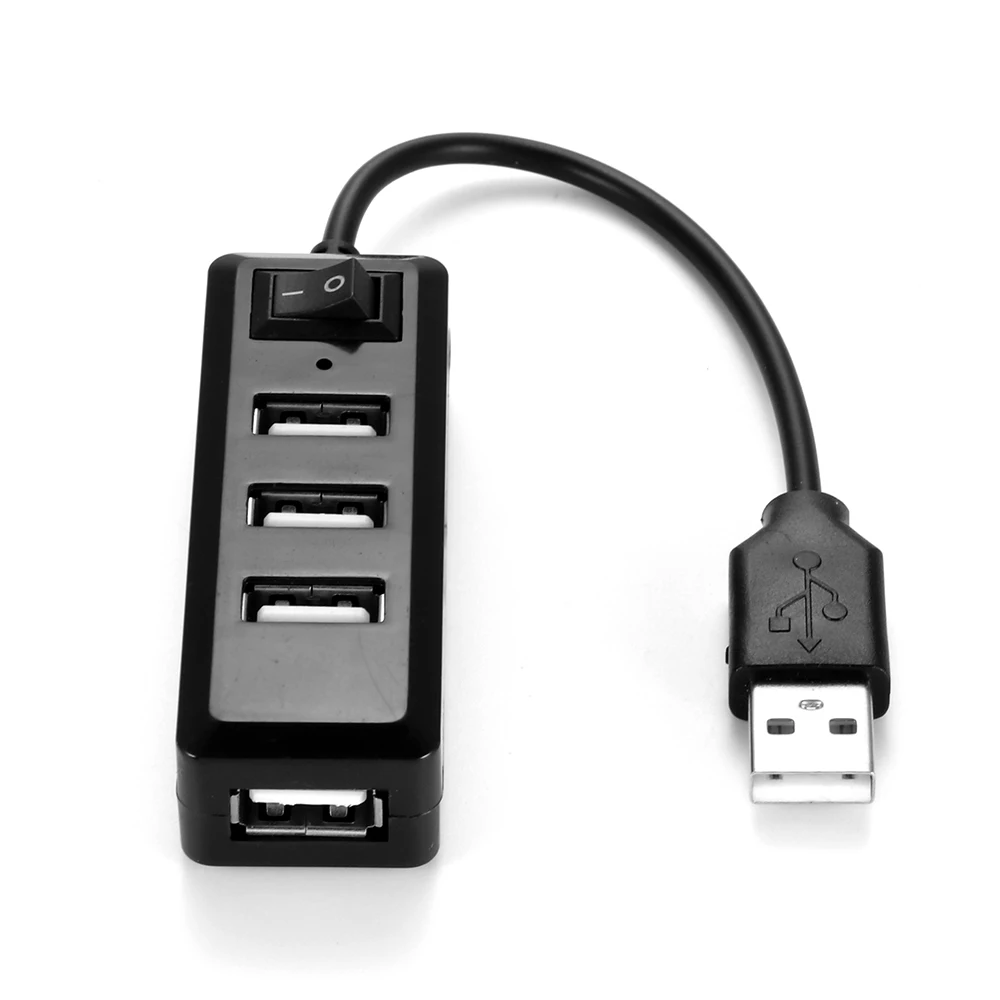 

Powstro USB 2.0 Hub Ultra Slim 4 port USB Splitter 480Mbps Splitter Expansion Desktop Laptop Adapter with Indicator Light