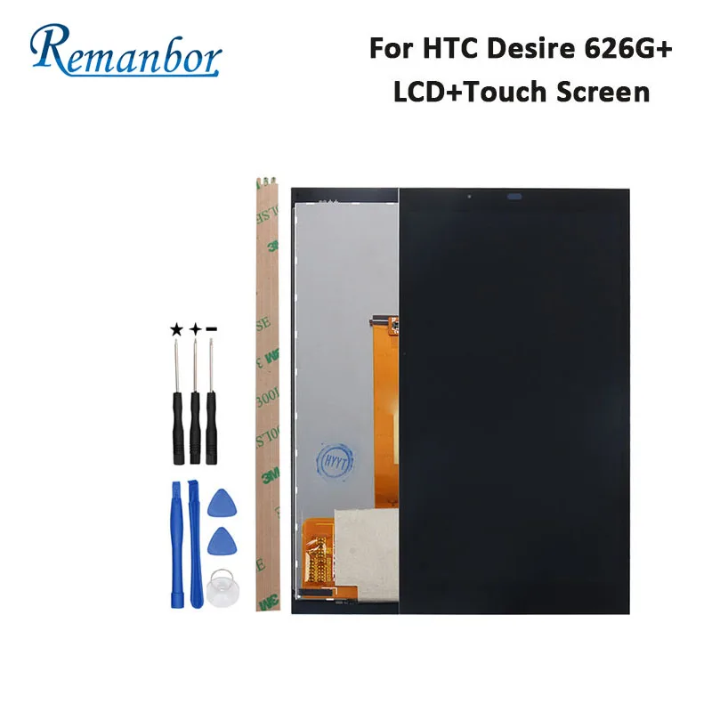 

Remanbor For HTC Desire 626G+ New LCD Display And Touch Screen 5.0'' 100% Tested For HTC Desire 626G Digital Accessory +Tools