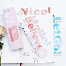 1 комплект(30 шт.) Красочные английские слова поздравления простые студенческие принадлежности самоклейка на окна Закладка