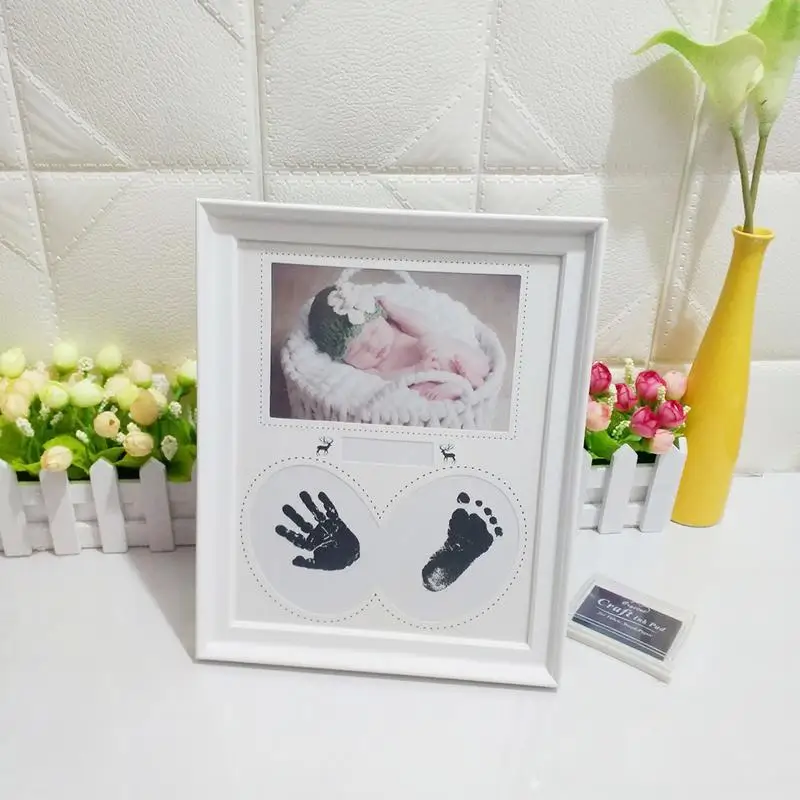 Отпечаток руки ребенка ноги фоторамка комплект украшения, памятные, коллекция для новорожденных мальчиков и девочек