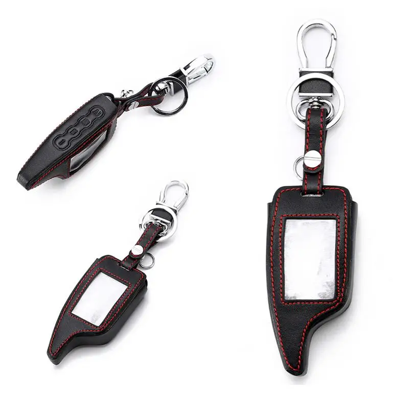 

Car Key Case 3D Leatherette Key Chain Alarm Key Cover Remote Portable Stylish Simplicity Protective Case Auto Accessories