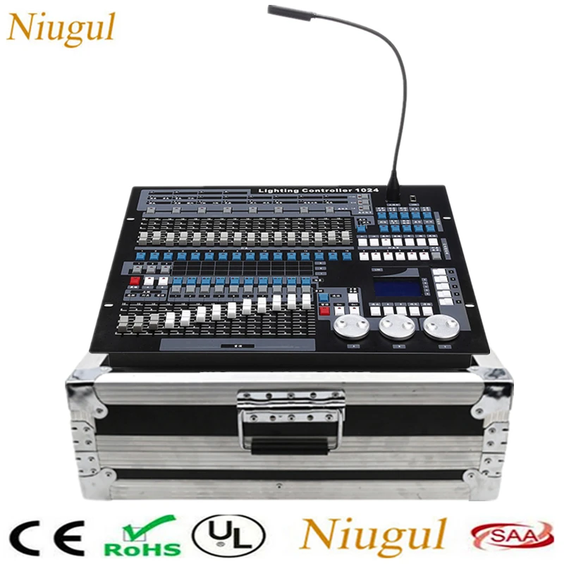 

DJ Stageing Light Controller/1024 Channels DMX Console For Stage Effect Lights/Moving Head Light DMX Controller With Flight Case