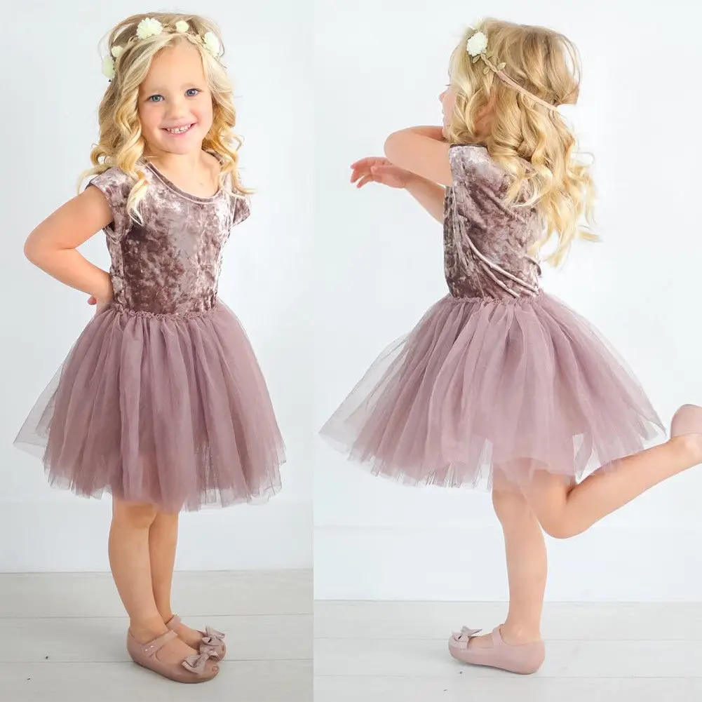 

Pudcoco Girl Dress 6M-5Y UK Stock Toddler Kid Baby Girl Summer Velvet Party Pageant Tutu Lace Tulle Dress