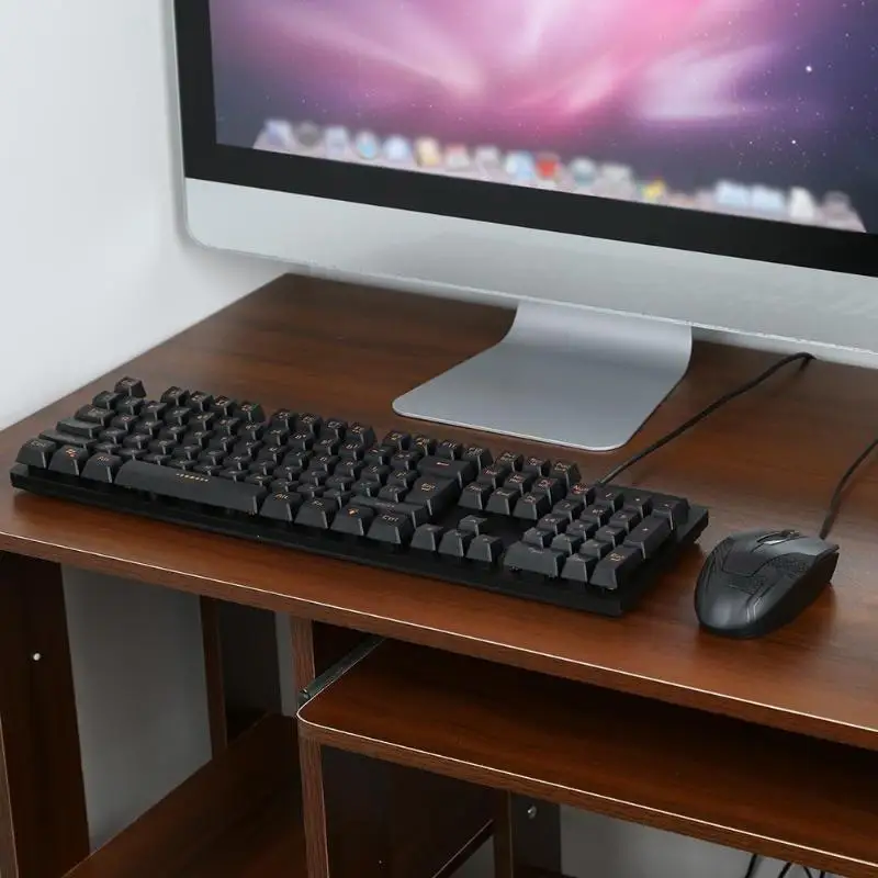 Проводная ABS оптическая USB игровая механическая клавиатура + регулируемый набор