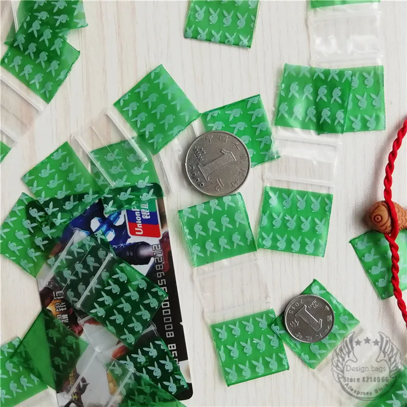 

1010 Plastic Zip Bags 100 Baggies Mini ZipLock Baggies Play boy Bunny Design