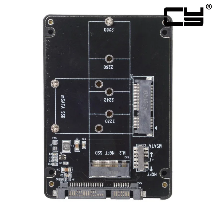 

Combo M.2 NGFF B-key & mSATA SSD to SATA 3.0 Adapter Converter Case Enclosure with Switch 2 in 1