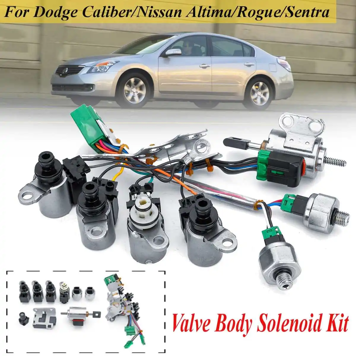 

Valve Body Solenoids Kit For Nissan Altima Sentra Rogue CVT JF011E RE0F10A F1CJA 33446-JF011 33420XX1