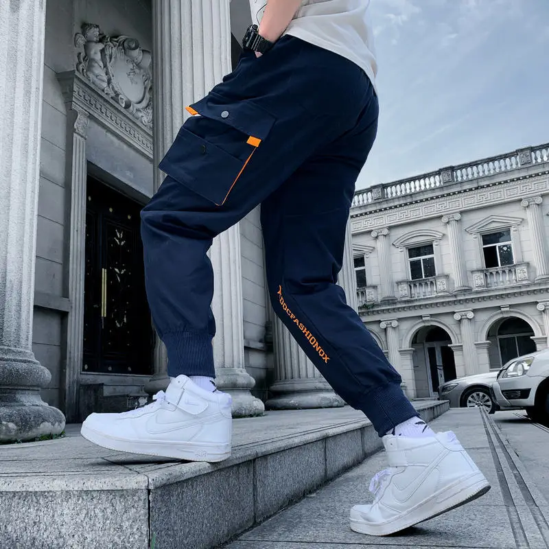 

sweatpants 2019 Spring And Autumn Fashion Leisure streetwear Pocket Jogging camo Pants Trend Japanese Ankle Banded Bound Feet