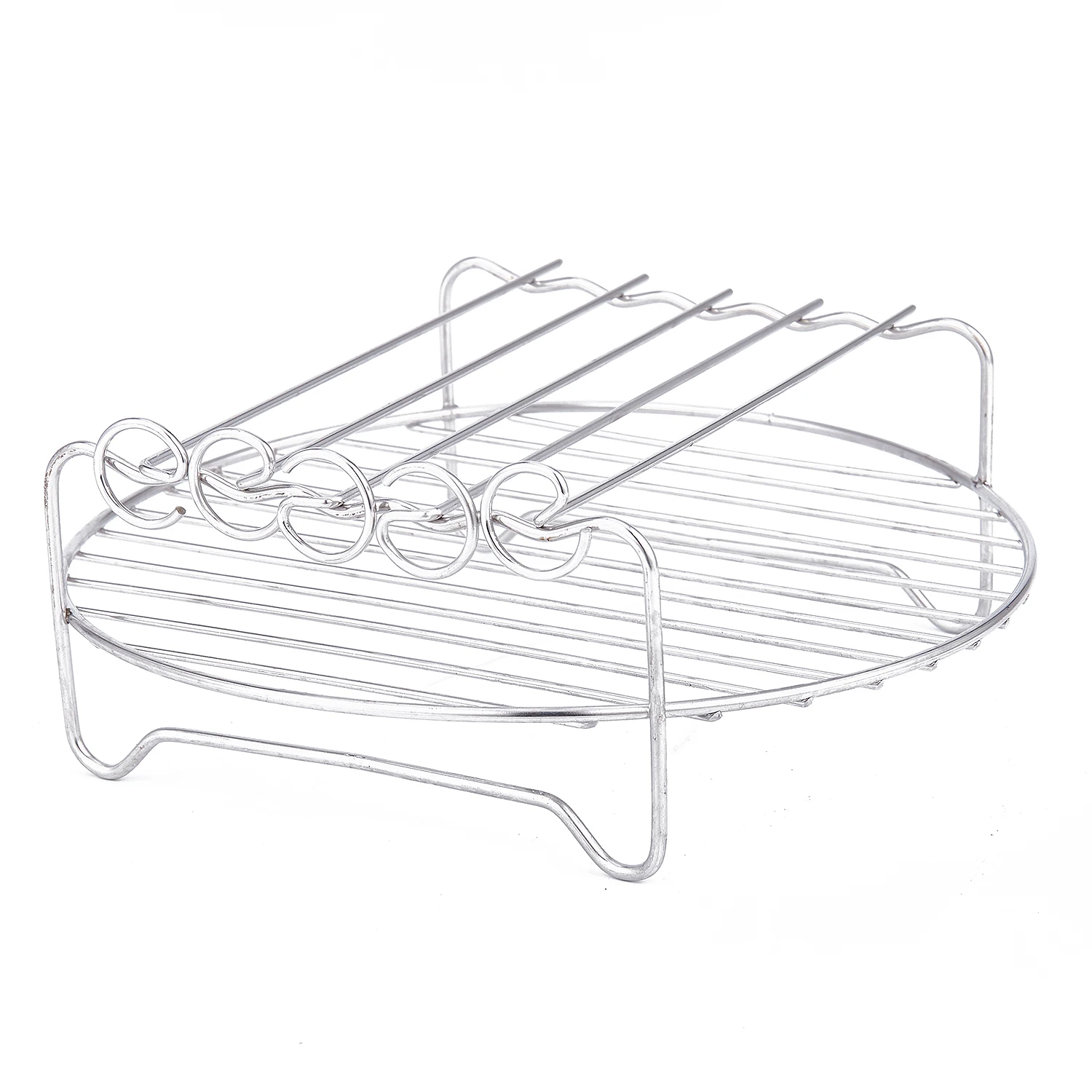 Hot Sale Double Layer Rack Accessory with 5 Skewers, for Airfryers