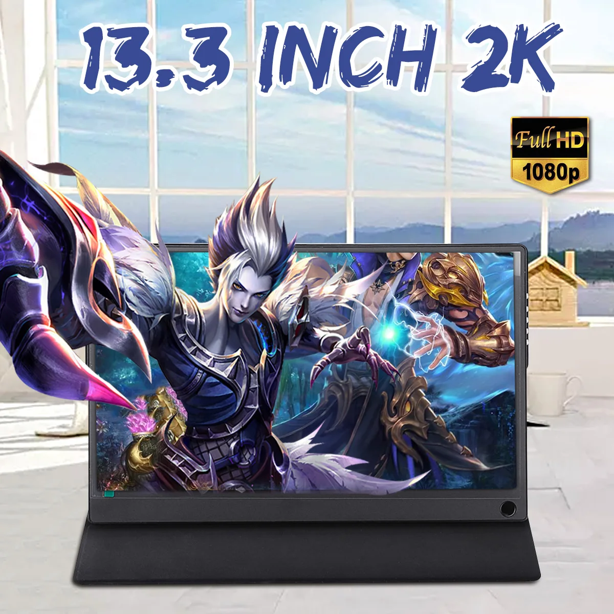 

13.3 inch 2K Portable Computer Monitor PC LCD Screen Display Super Thin 1080P IPS For Tablet Laptop For PS3 For PS4 For Xbox