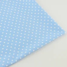 Хлопок ткань саржа лоскутное шитье синий горошек дизайн ткани Тильда постельные принадлежности скрапбукинг украшения домашний текстиль