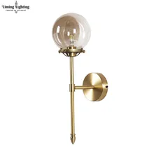 Nordic Modern LED Wall Lamp Glass Ball Bathroom Mirror Beside American Retro Wall Light Sconce Bedside Aisle Decor Lights lamp american retro bathroom bathroom mirror lamp european iron mirror double iron wall light glass lamp wall lamps
