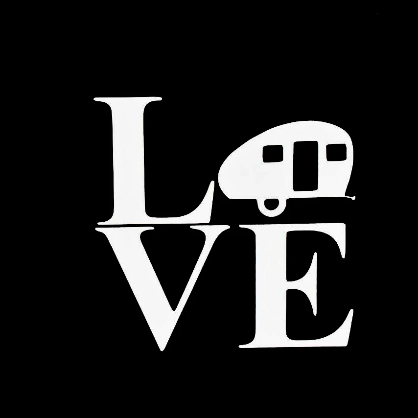 Любовь Кемпинг Airstream трейлер автомобиль грузовик окно виниловая наклейка