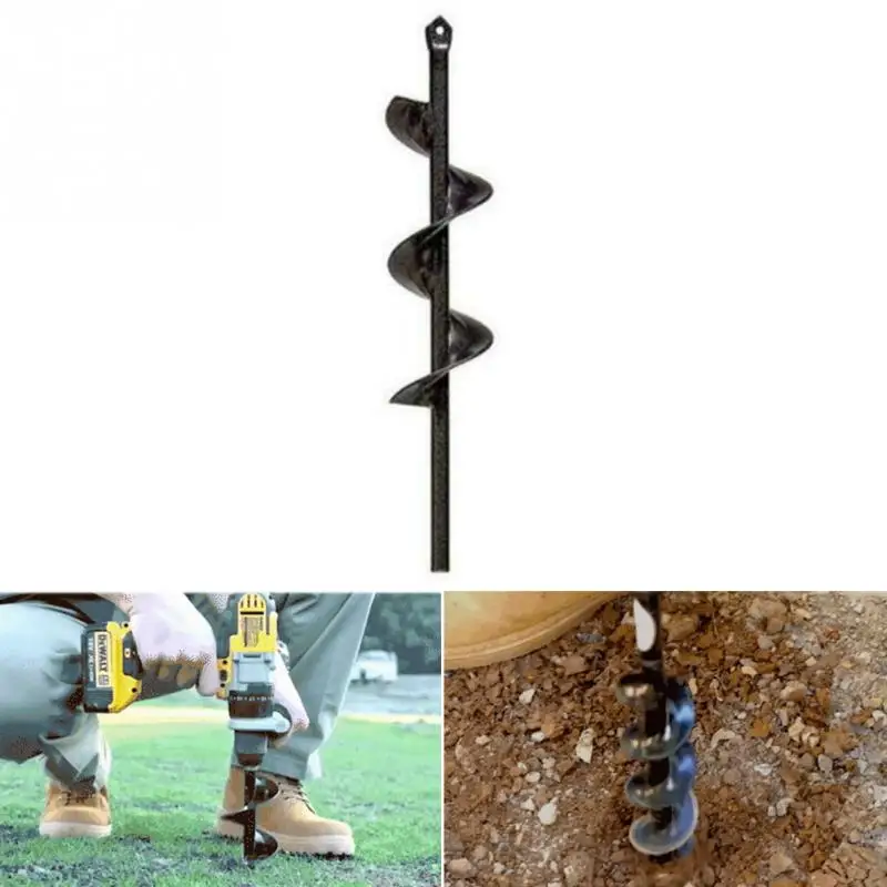 

Spiral Drill Bit Home Garden Tool DIY Manganese Steel Farm Planting Auger Digging Spiral Easy Apply Garden Accessories