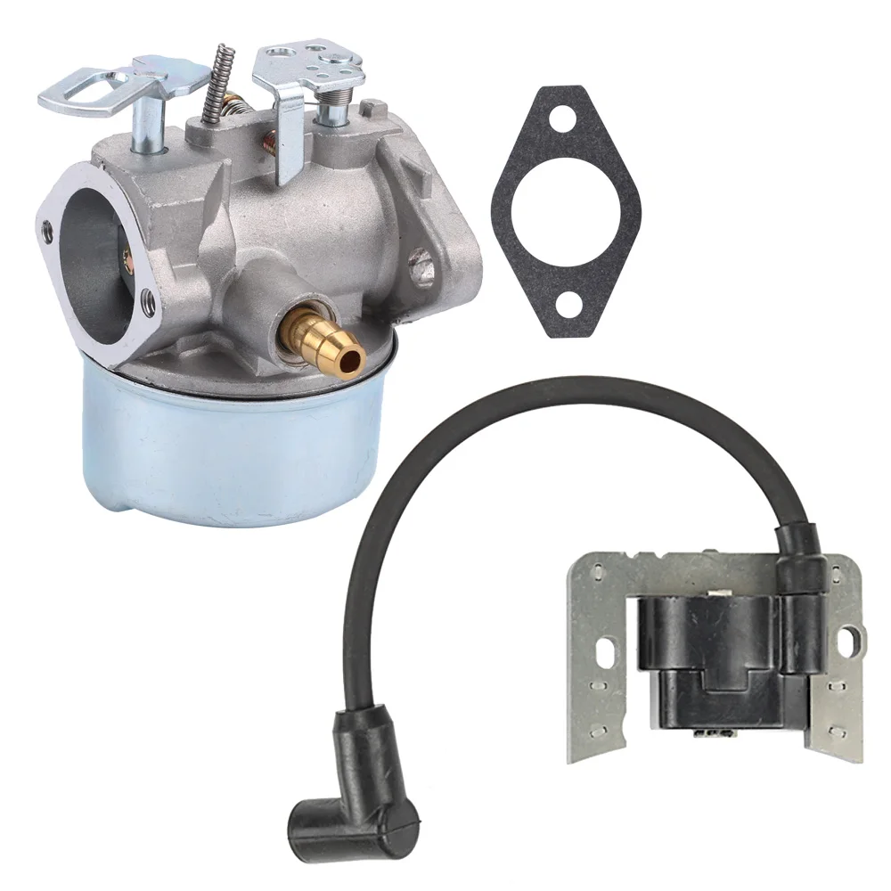 Carburetor & Ignition Coil For Tecumseh 640349 640052 640054 35135