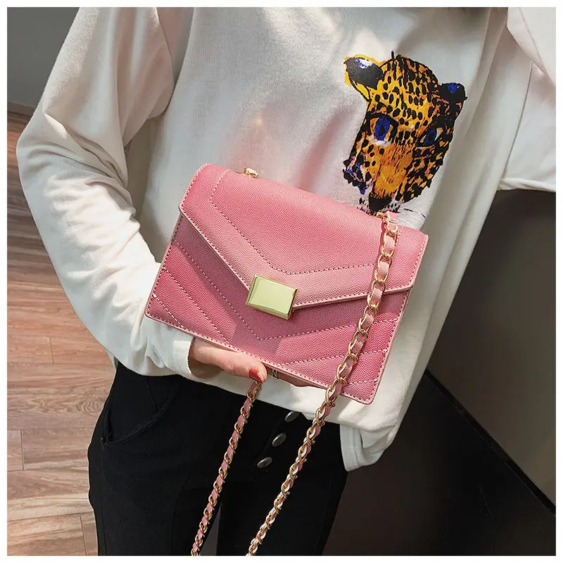 

MENGXILU Crossbody Bags Female 2019 New Fashion Women Bag Simple Shoulder Bag Female Handbags Sequine Colorful Chain Strap Totes