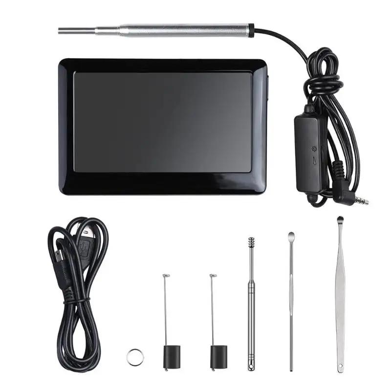 4.3 Inch LCD Screen Photo/Video Endoscope Borescope Inspection Camera DVR LED Otorhinolaryngoscope Detector with Earpick 4.3 Inch LCD Screen Photo/Video Endoscope Borescope Inspection Camera DVR LED Otorhinolaryngoscope Detector with Earpick
