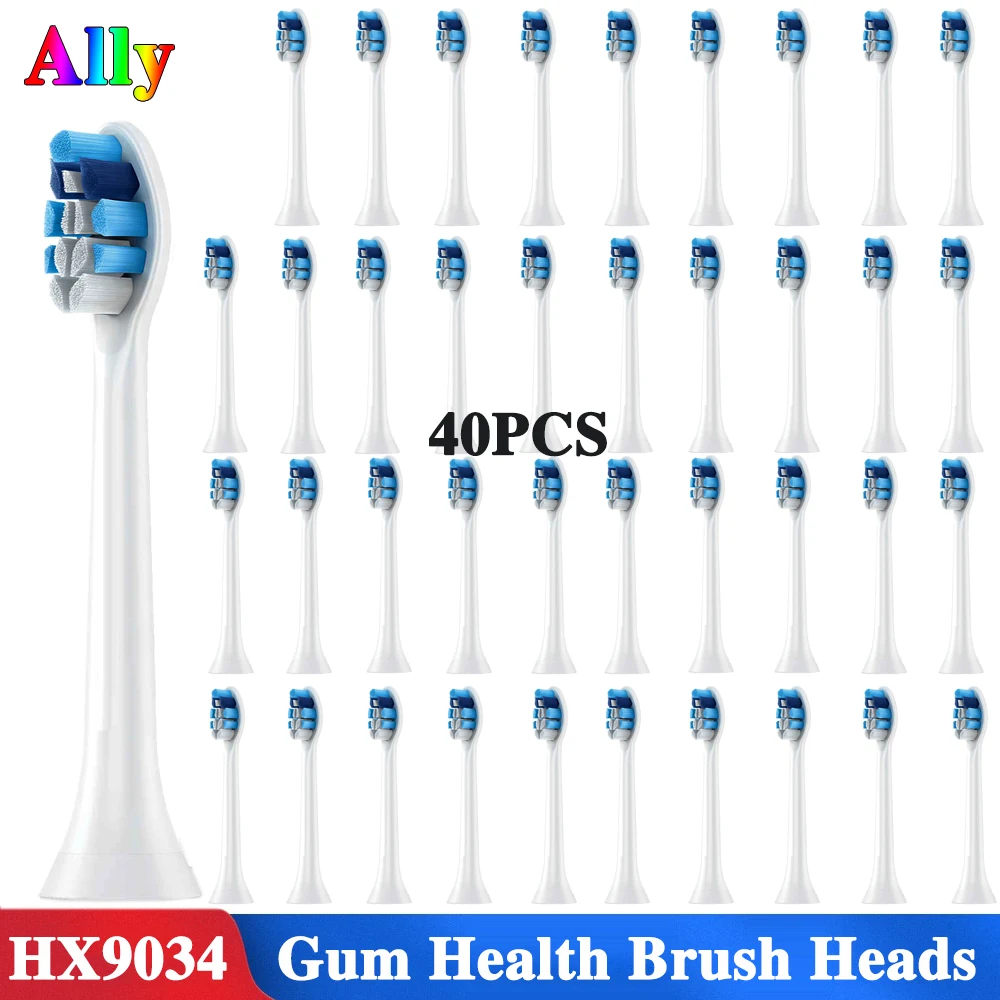 

40PCS HX9033 Electric toothbrush heads for philips sonicare HX6730 HX9352 HX9362 HX6616 HX9954 Gum health toothbrush heads