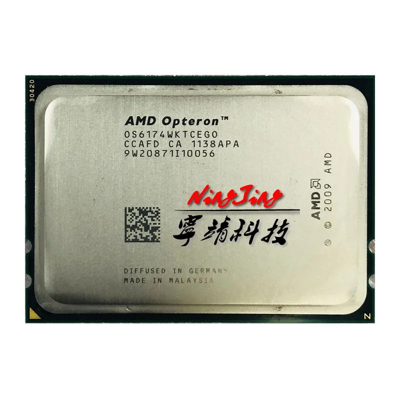 Процессор AMD Opteron 6174 Op 6174 2,2 ГГц, 12 ядер, 12 Потоковый процессор 115 Вт, процессор OS6174WKTCEGO Socket G34